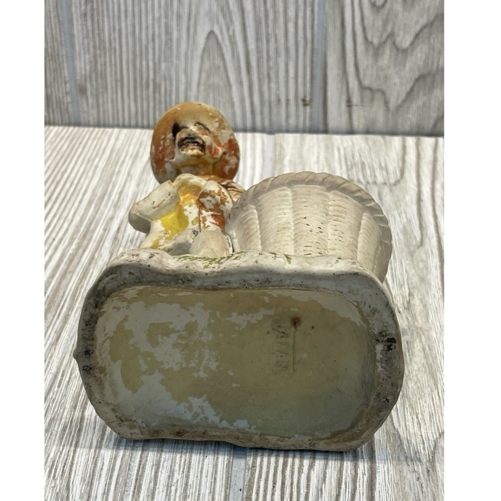 Vintage Ceramic Mexican Man Sombrero Planter Figurine Japan Folk Art 5.25" - Picture 5 of 8
